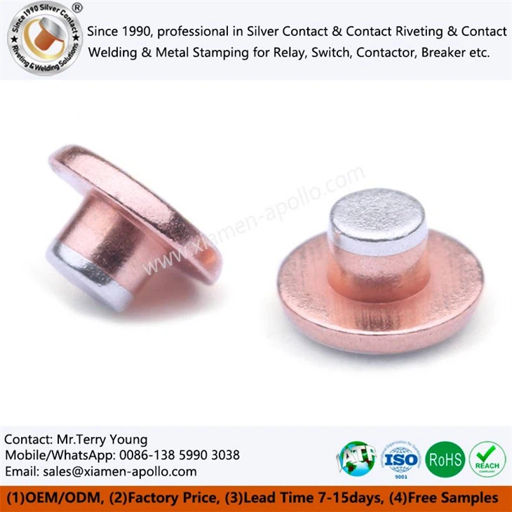 Trimetal Silver Rivet Terminals for Electrical