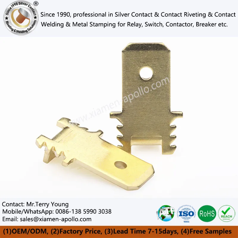 Brass Sheet Metal Part Terminal Brass Sheet Metal Part Terminal