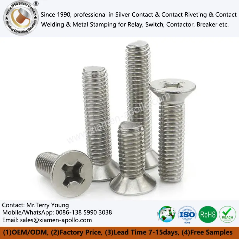 Zanglamaydigan po'latdan yasalgan plastmassa metall vintlar